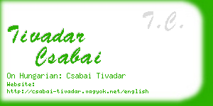 tivadar csabai business card